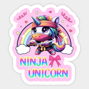 Ninja Unicorn: Kawaii Magic and Japanese Martial Arts Fantasy Sticker